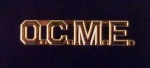 O.C.M.E. Office of Chief Medical Examiner 3/8" polished Gold lapel pin